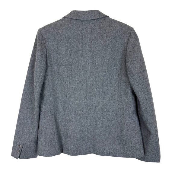 Vtg 80s Pendleton Women’s Petite Large? Gray Wool Blazer Jacket Wool USA - Picture 6 of 10